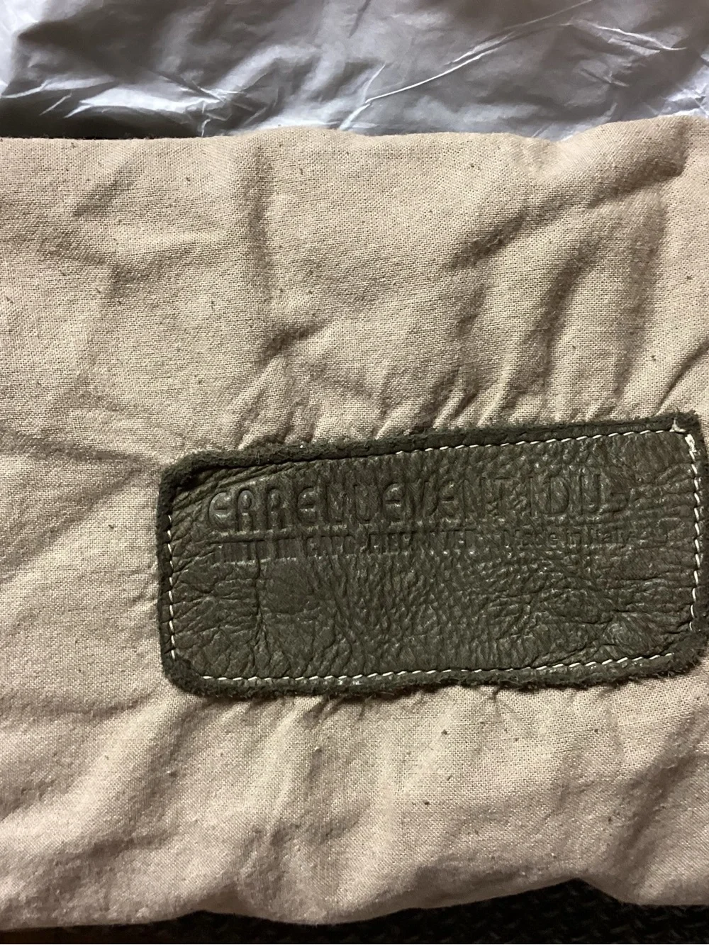 Woven Leather Hobo Bag in Olive